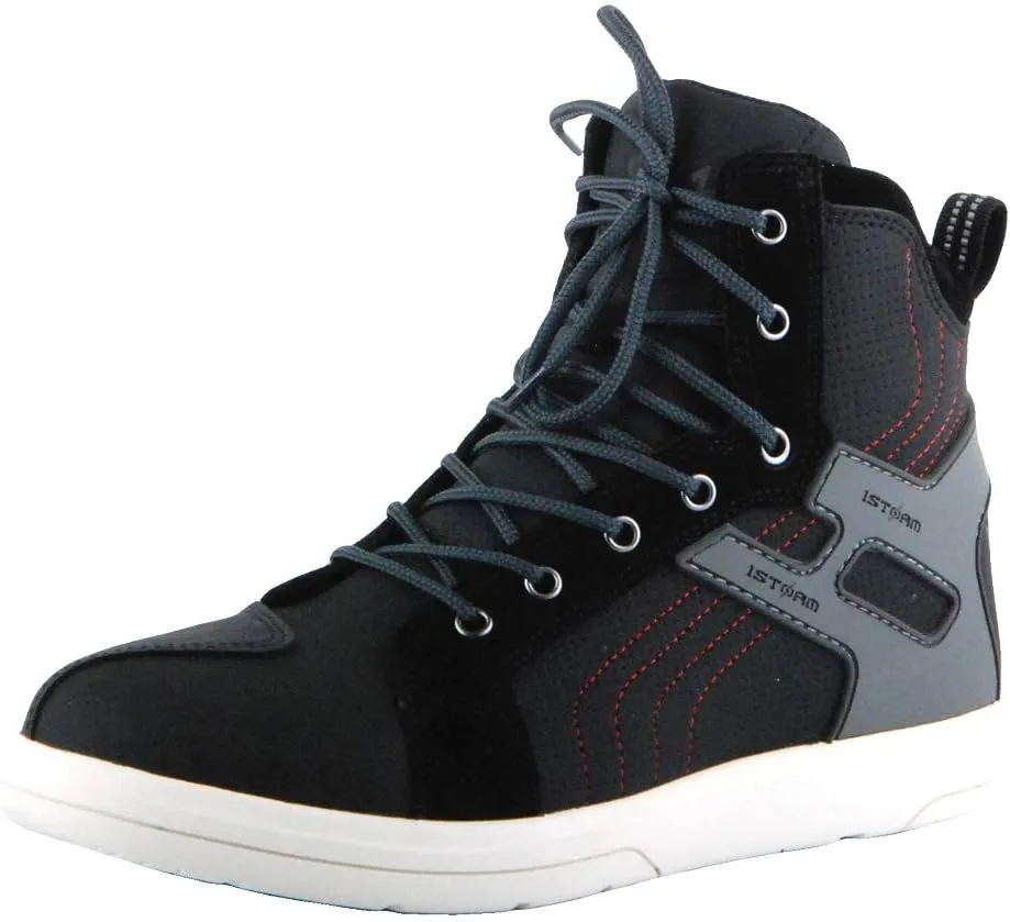 1Storm Men's Motorcycle Boots Rider Racing Black Hiking Trekking Outdoor Boots
