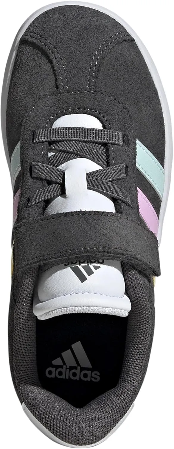 adidas Unisex-Child Vl Court 3.0 Elastic Lace Sneaker, EU