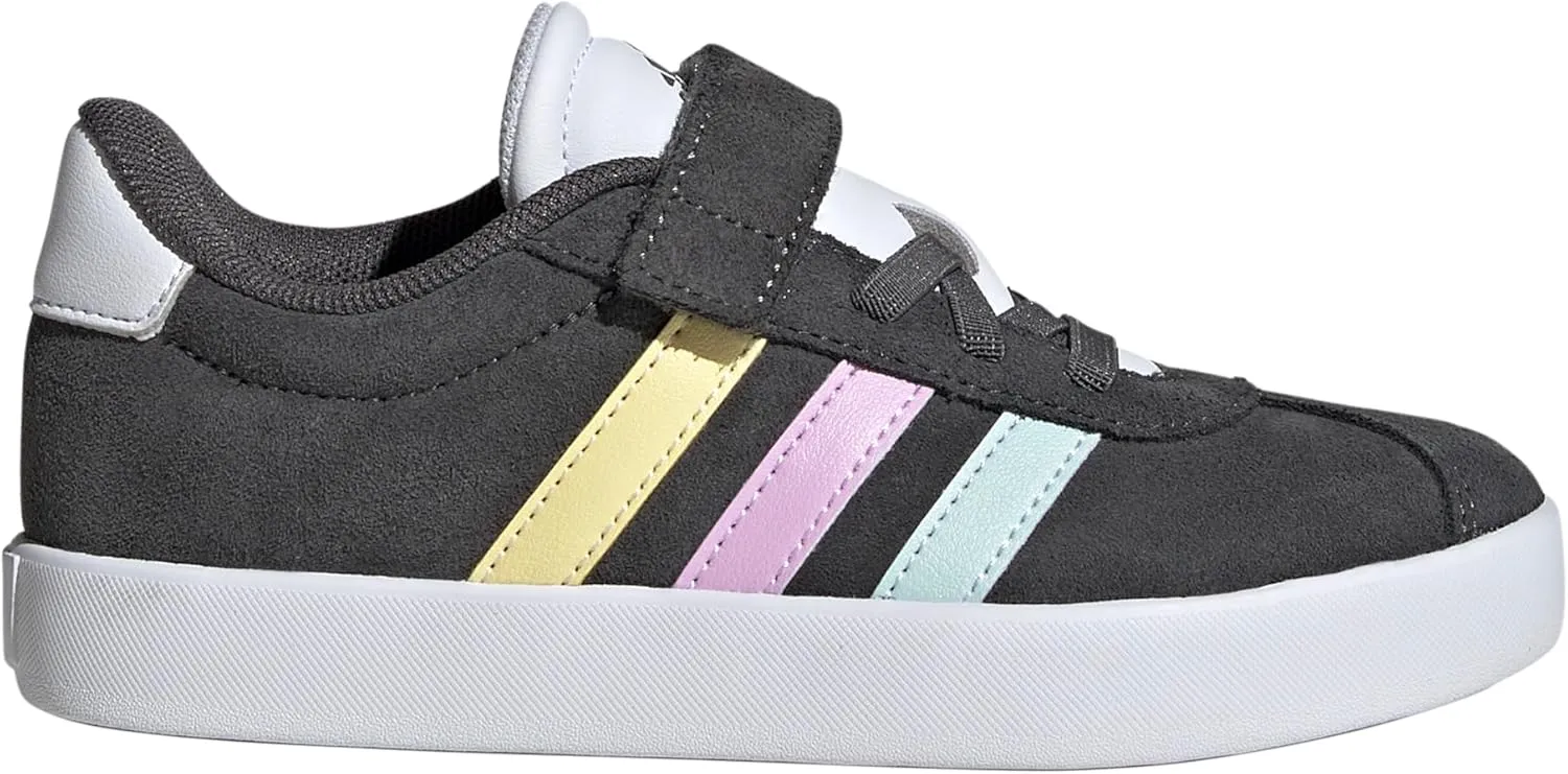 adidas Unisex-Child Vl Court 3.0 Elastic Lace Sneaker, EU