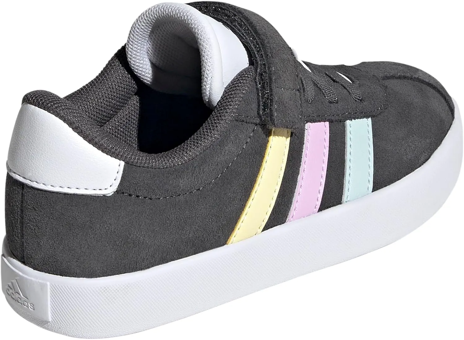 adidas Unisex-Child Vl Court 3.0 Elastic Lace Sneaker, EU