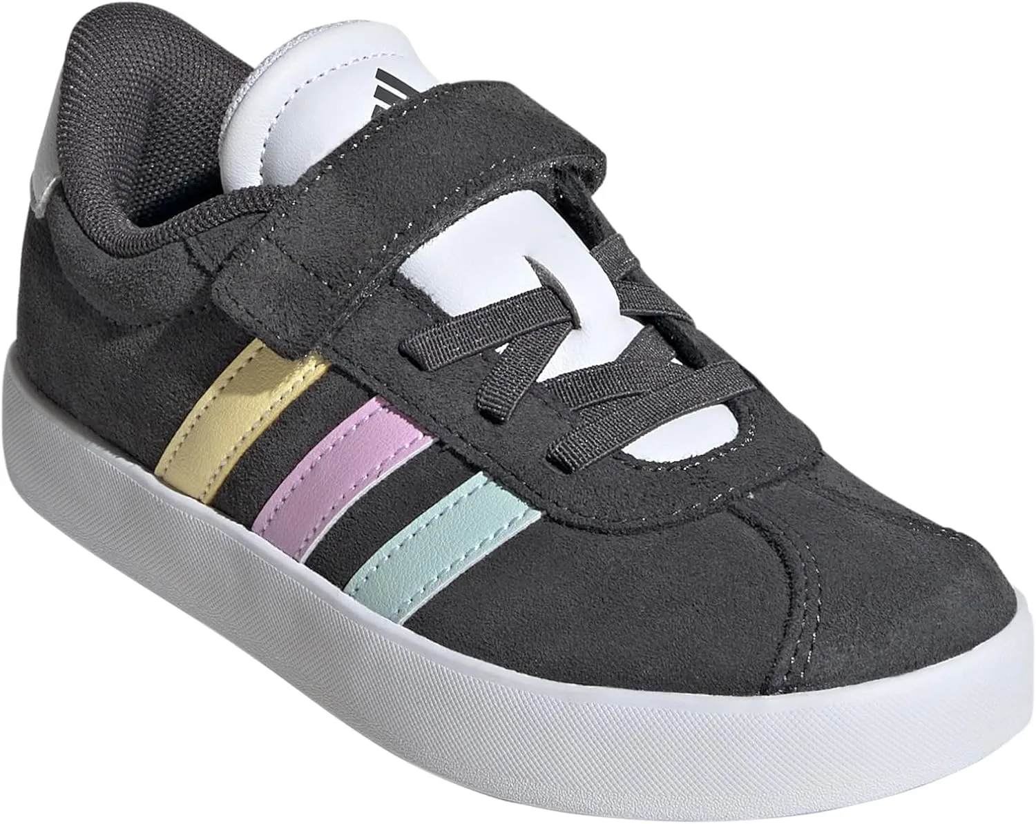 adidas Unisex-Child Vl Court 3.0 Elastic Lace Sneaker, EU