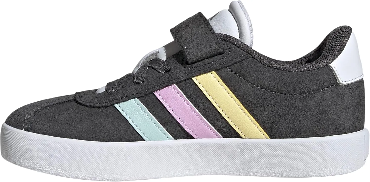 adidas Unisex-Child Vl Court 3.0 Elastic Lace Sneaker, EU
