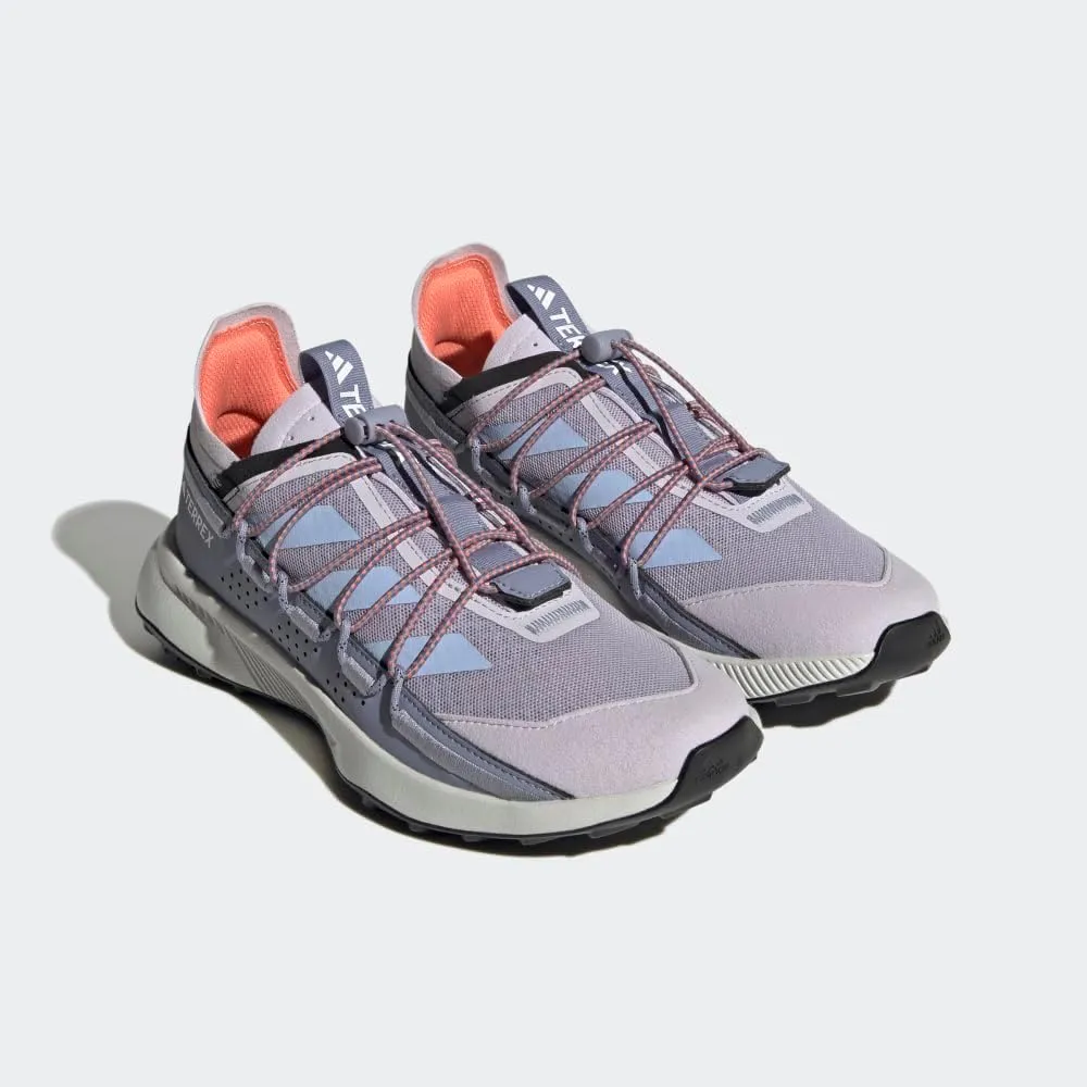 adidas Womens Terrex Voyager 21 Canvas Hiking Hiking Sneakers Shoes - Purple