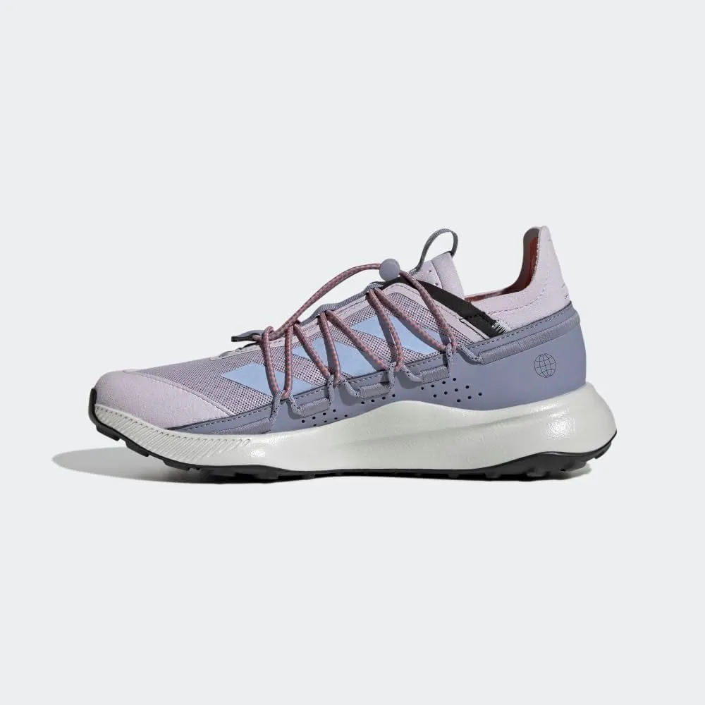 adidas Womens Terrex Voyager 21 Canvas Hiking Hiking Sneakers Shoes - Purple