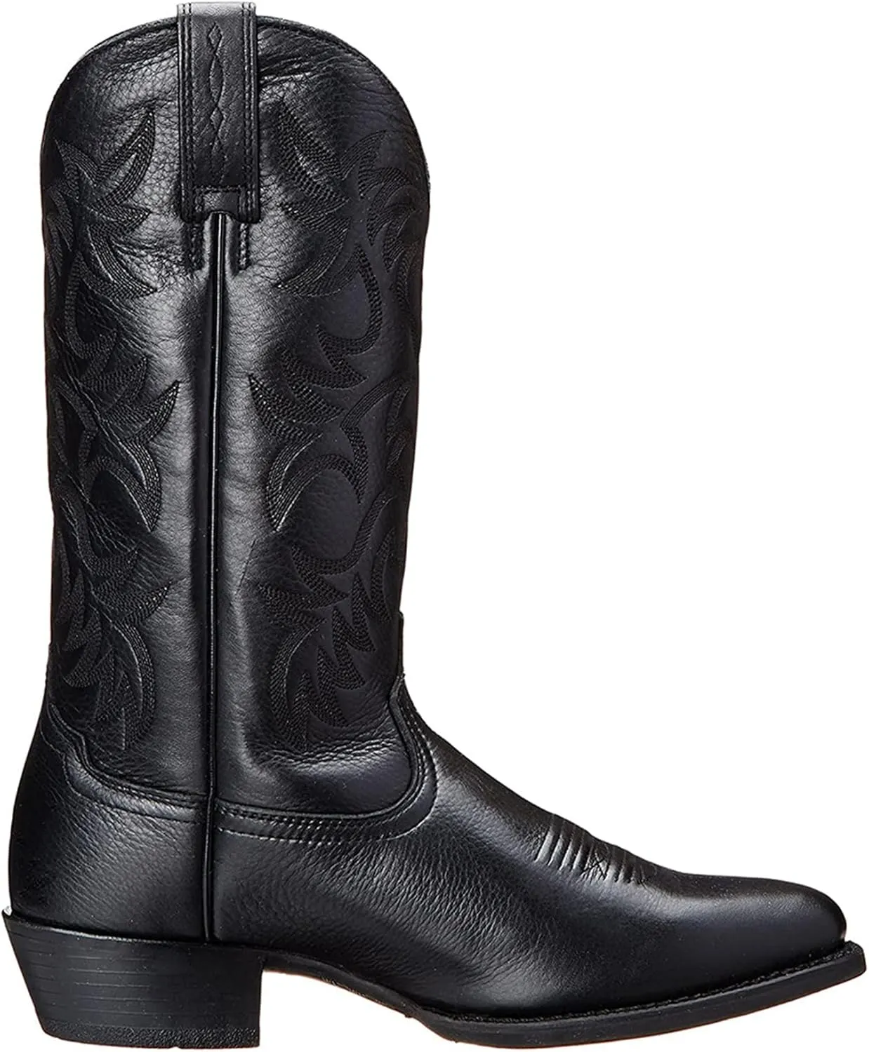 ADMLZQQ Mens Classic Durable Round Toe Embroidered Western Rodeo Cowboy Boots