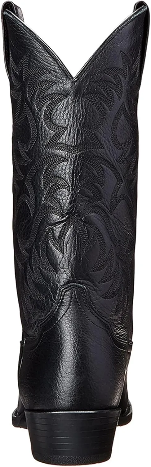 ADMLZQQ Mens Classic Durable Round Toe Embroidered Western Rodeo Cowboy Boots