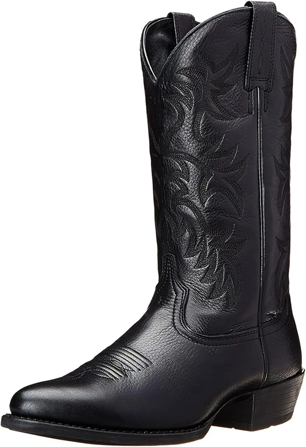 ADMLZQQ Mens Classic Durable Round Toe Embroidered Western Rodeo Cowboy Boots