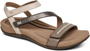 Aetrex Women's Gabby Orthopedic Strappy Sandals for Women - Adjustable Open Toe Arch Support Fashion Womens Sandals