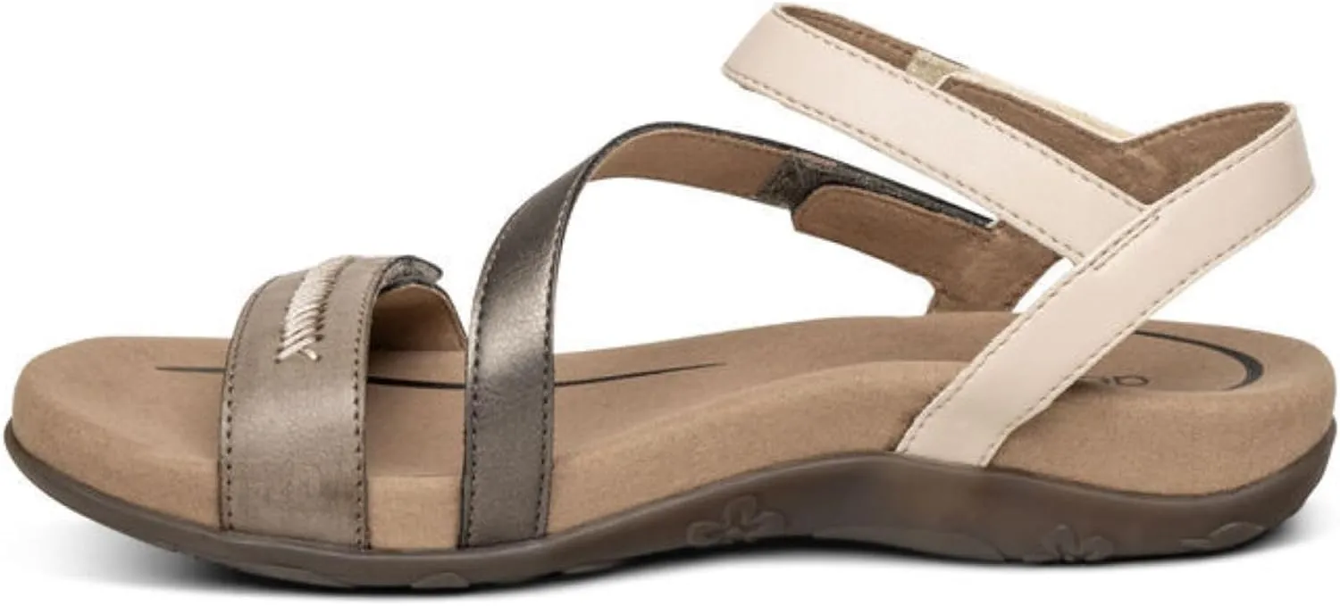 Aetrex Women's Gabby Orthopedic Strappy Sandals for Women - Adjustable Open Toe Arch Support Fashion Womens Sandals