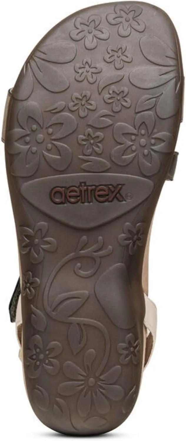 Aetrex Women's Gabby Orthopedic Strappy Sandals for Women - Adjustable Open Toe Arch Support Fashion Womens Sandals