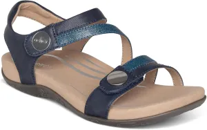 Aetrex Women's Jess Orthopedic Adjustable Quarter Strap Sandals - Comfort Memory Foam Fashion Flat Womens Sandals with Arch Support
