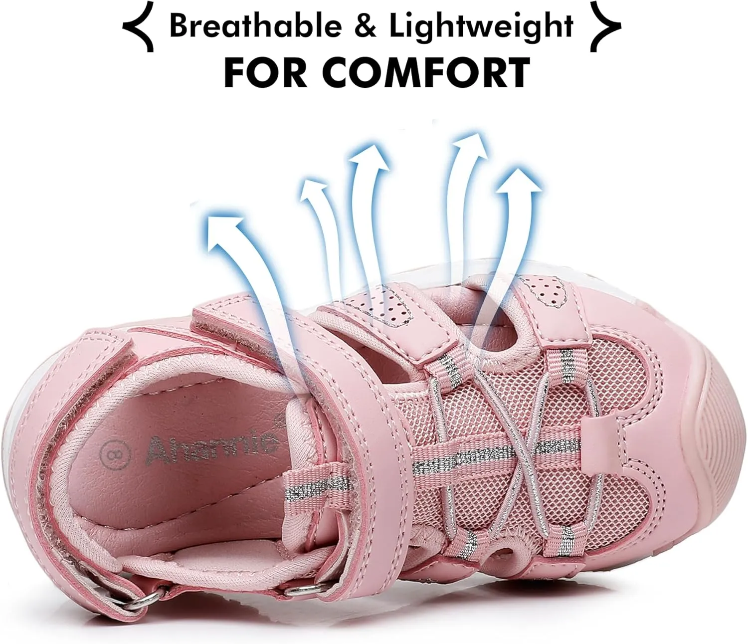 Ahannie Toddler Sandals Boys Girls Sandals – Kids Closed Toe Water Sport Outdoor Summer Beach Shoes with Hook Loop