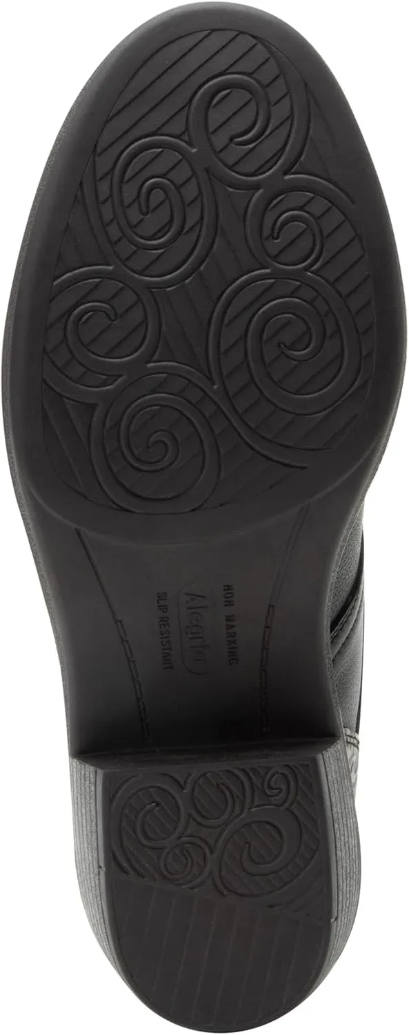Alegria Womens Mikki Western Buckle Leather Bootie