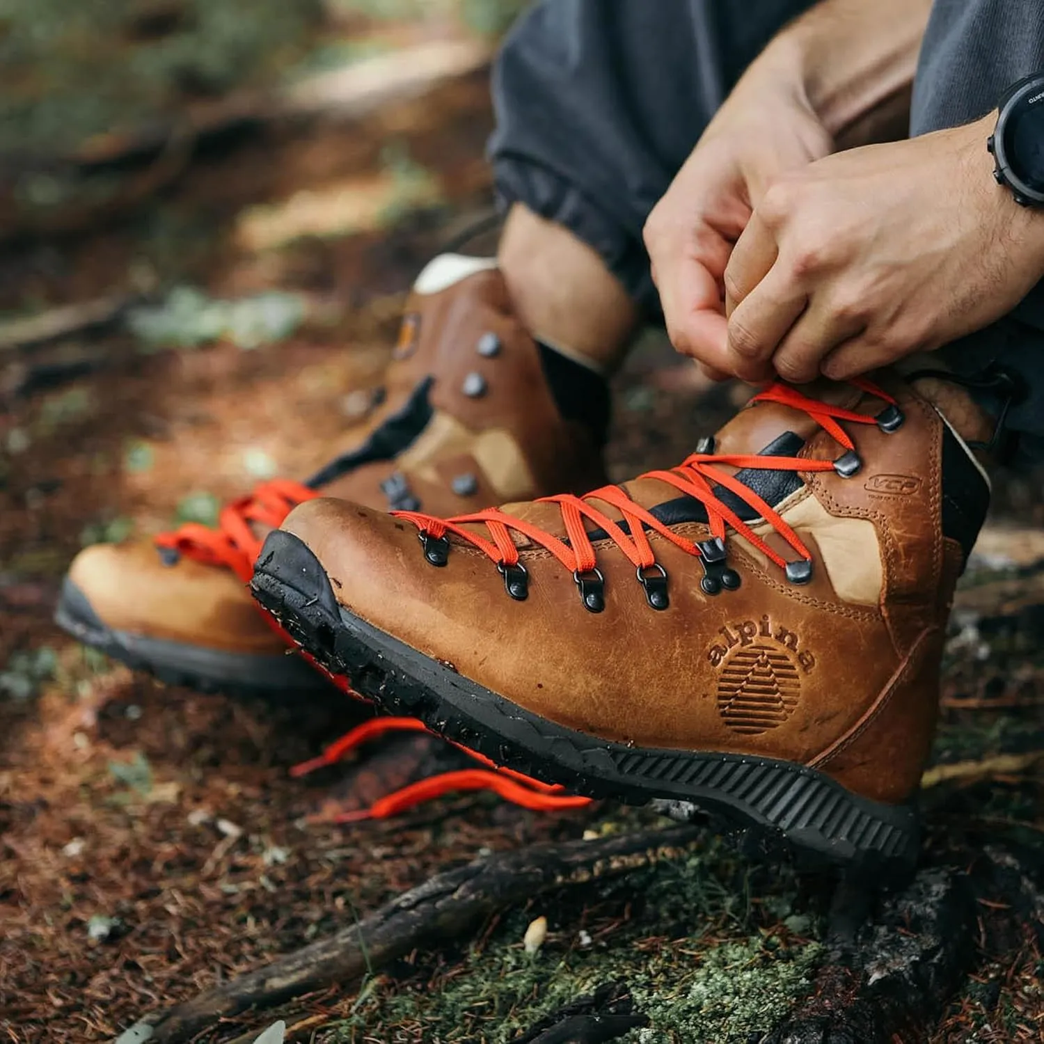 Alpina LADAKH Premium Men's Mountaineering Boots | Waterproof Full Leather Ankle High Shoes | Durable | Hand Made in Europe