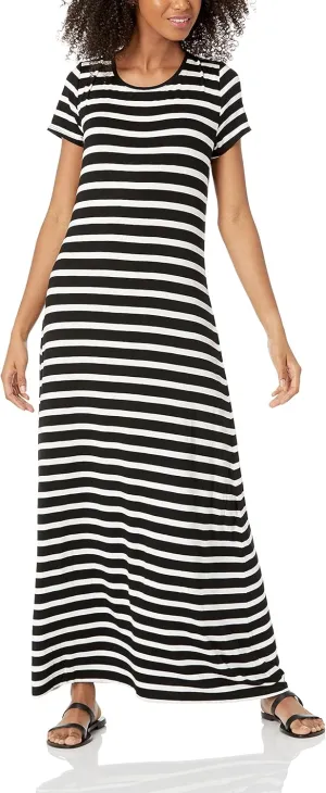 Amazon Essentials Women's Short-Sleeve Maxi Dress, Flowy