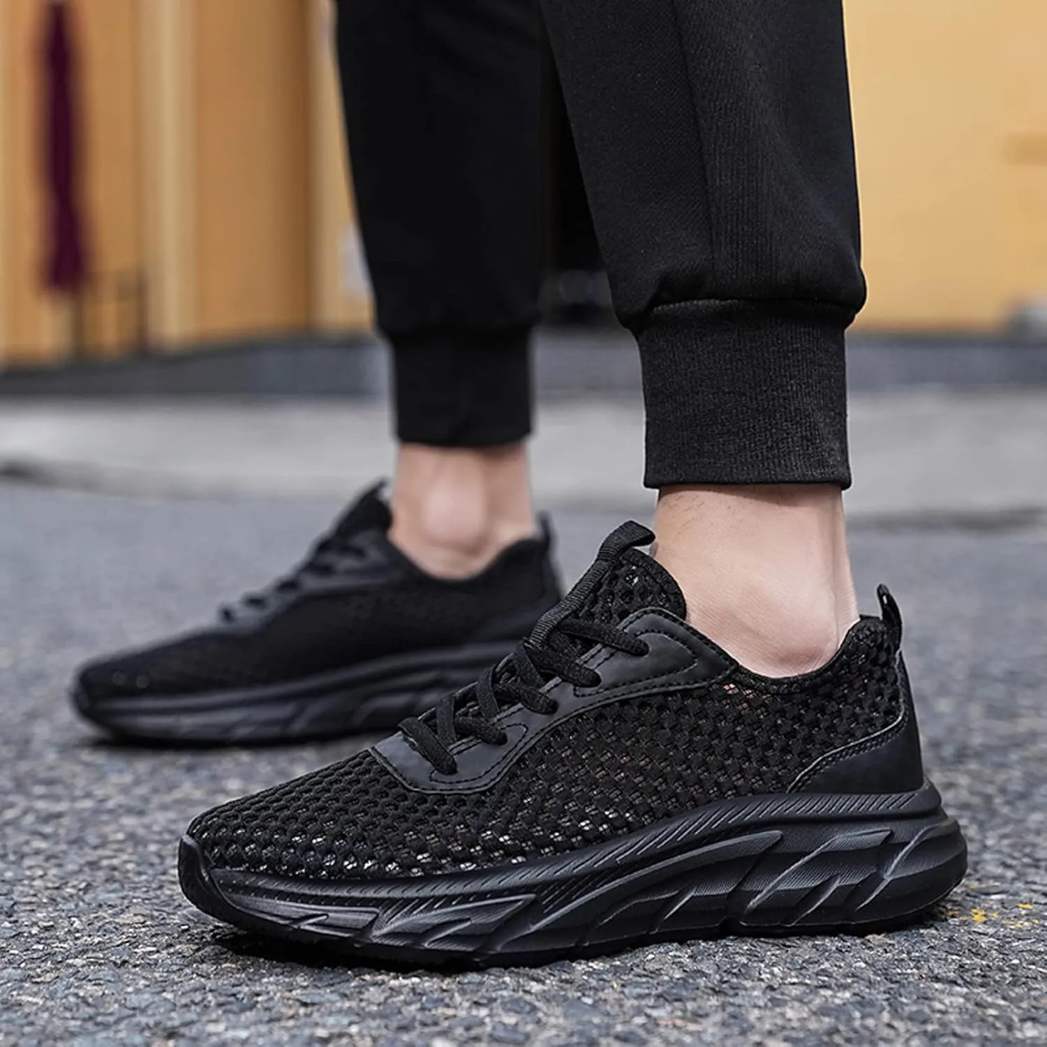 Arch Support Fitness Sneaker for Men Comfortable Breathable Stretch Canvas Slip On Sneaker Memory Foam Sneaker