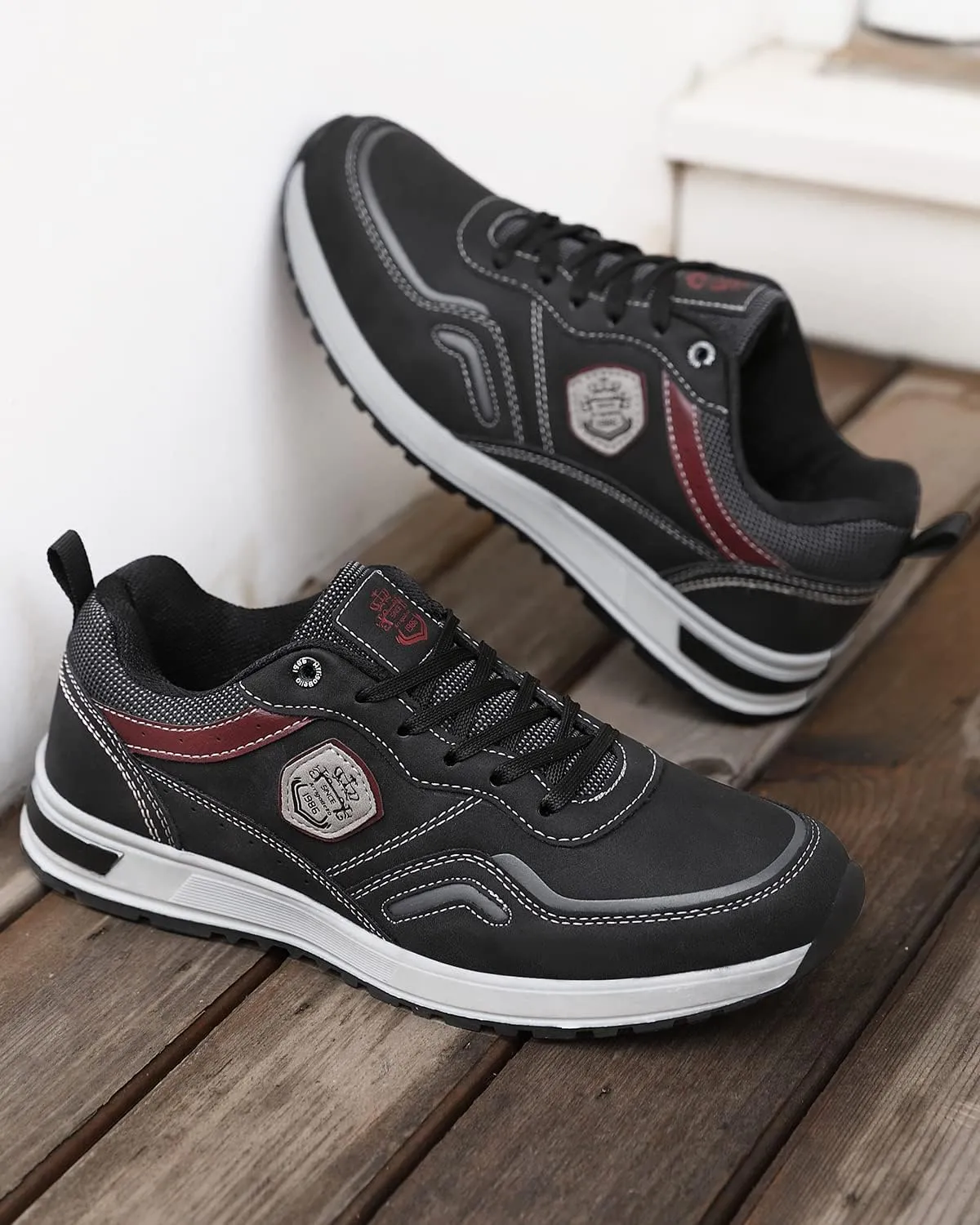 ARRIGO BELLO Men Shoes Casual Sneakers Fashion Low-Top Leather Non-Slip Walking Trainers Size 8-12