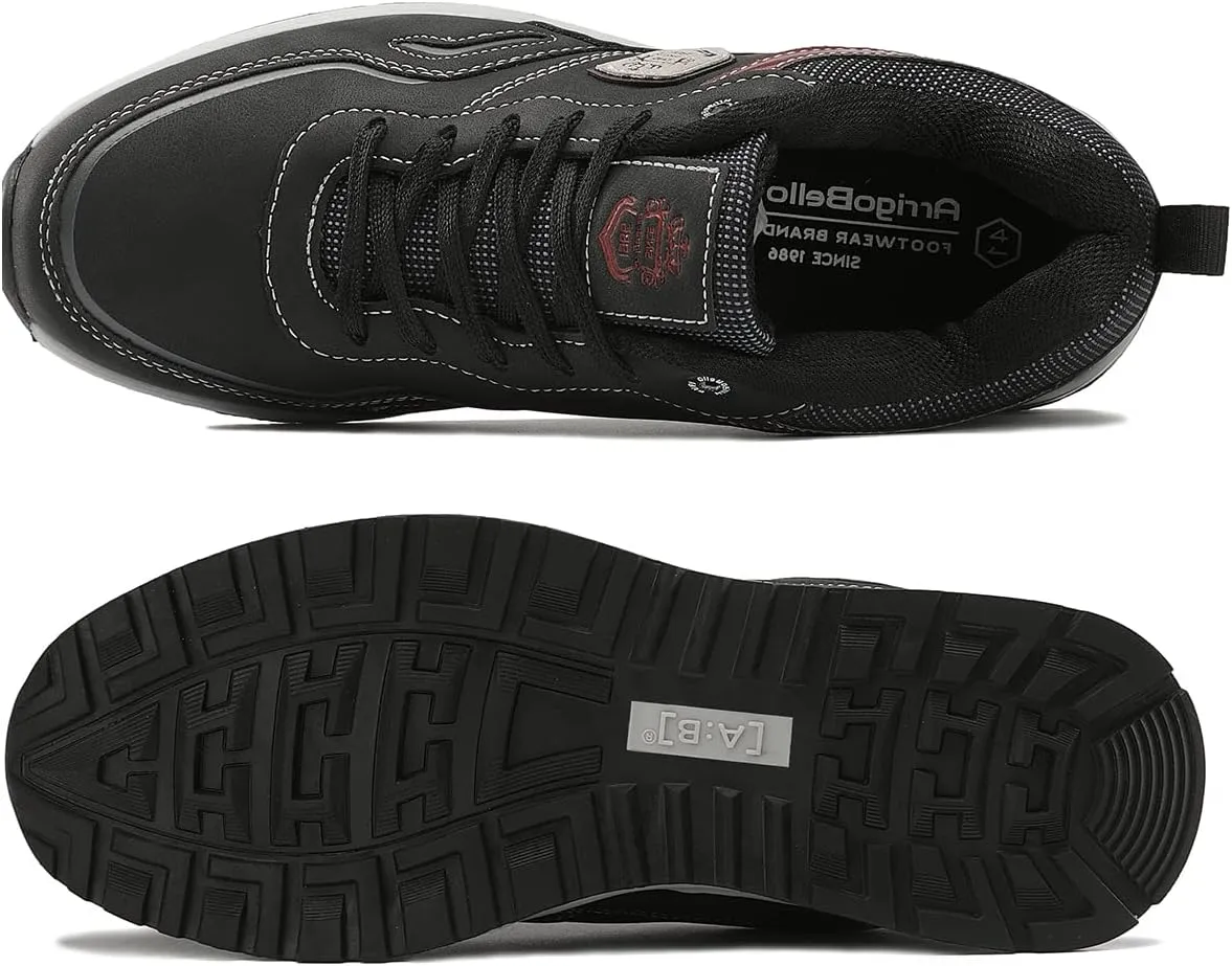 ARRIGO BELLO Men Shoes Casual Sneakers Fashion Low-Top Leather Non-Slip Walking Trainers Size 8-12