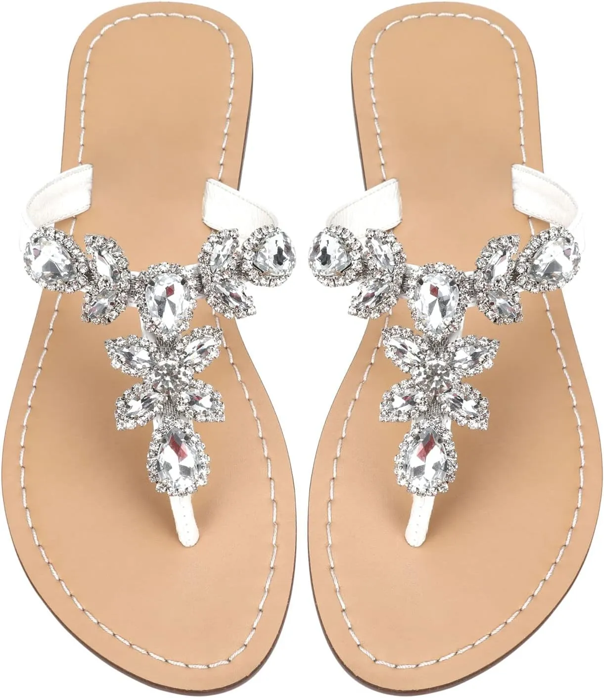 Available in 13 Colors,Rhinestone Sandals,Women's Flat Sandals,Flip Flop,Jeweled Sandals