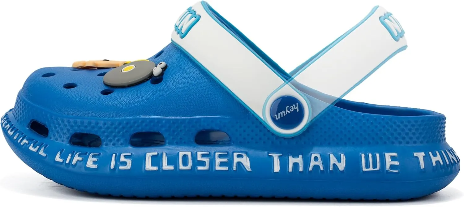 Azooken Kid's Cute Clogs Slides Boys Girls Slippers Beach Pool Shower Sandals Cartoon Garden Shoes(Toddler/Little Kids/Big Kids)