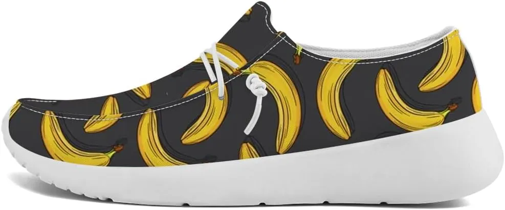 Banana Sneakers Women Men Loafers Slip-on Shoes Banana Gifts for Women Men