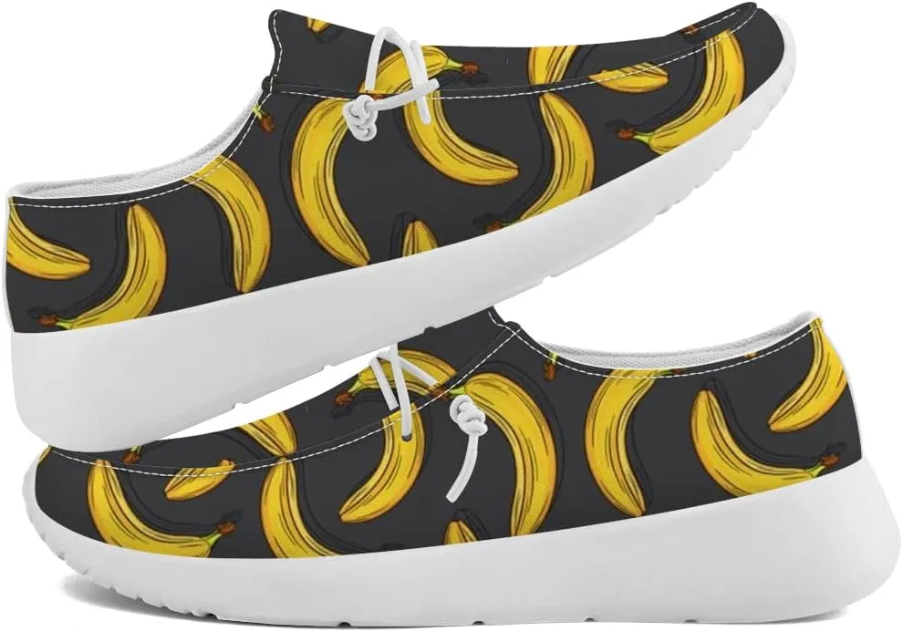 Banana Sneakers Women Men Loafers Slip-on Shoes Banana Gifts for Women Men