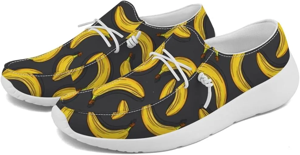 Banana Sneakers Women Men Loafers Slip-on Shoes Banana Gifts for Women Men