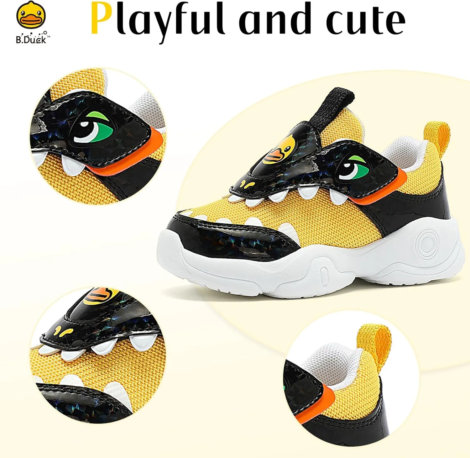 B.Duck Toddler Shoes for Girl and Boy [Toddler 4-Toddler 12] Kids Shoes Toddler Sneakers Girls Shoes Toddler Running Shoes Toddler Sneakers for Toddler/Little Kid Shoes
