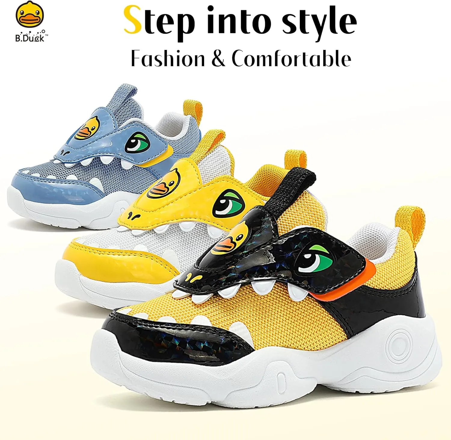 B.Duck Toddler Shoes for Girl and Boy [Toddler 4-Toddler 12] Kids Shoes Toddler Sneakers Girls Shoes Toddler Running Shoes Toddler Sneakers for Toddler/Little Kid Shoes