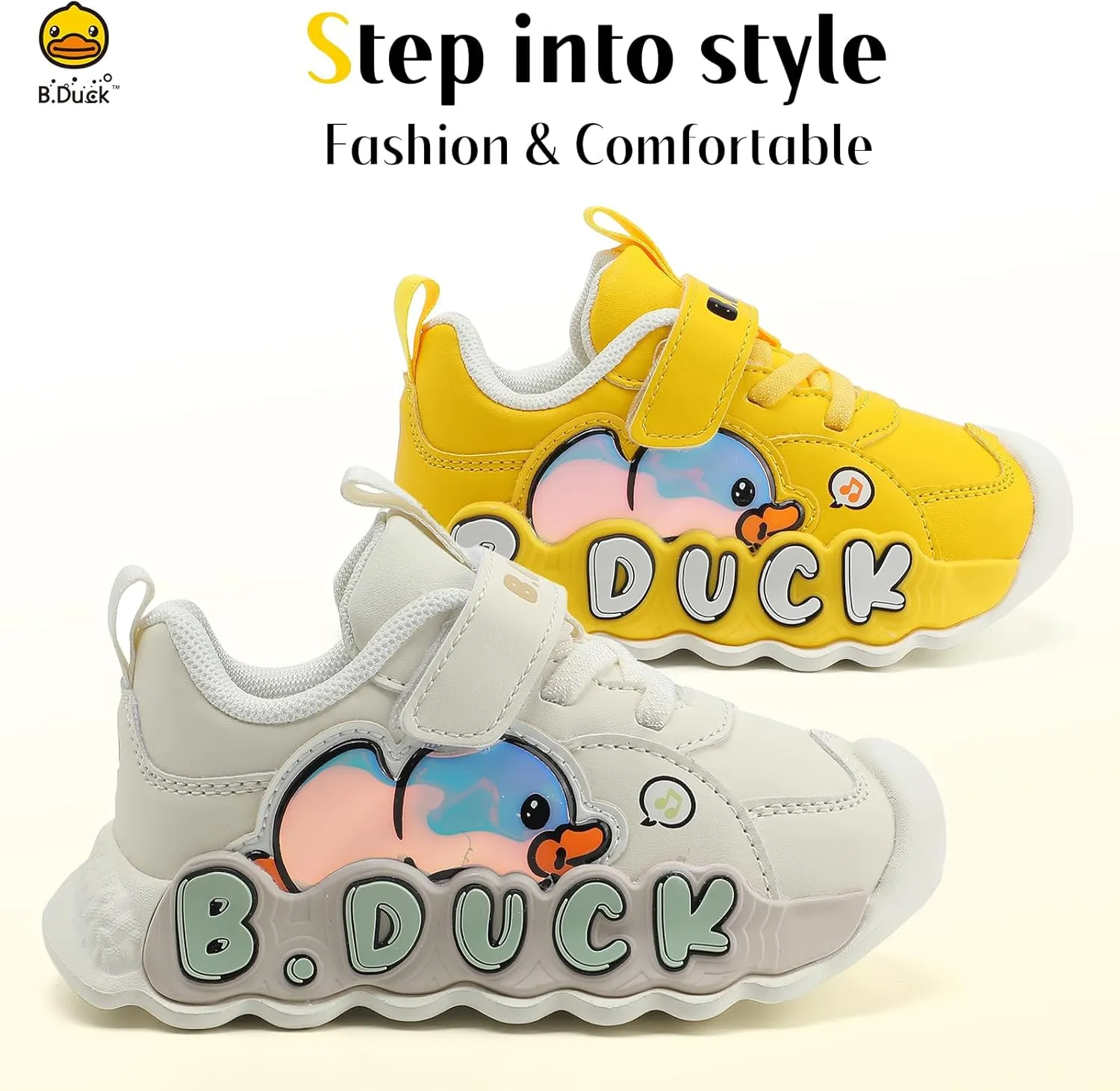 B.Duck Toddler Shoes for Girl and Boy [Toddler 4-Toddler 12] Kids Shoes Toddler Sneakers Girls Shoes Toddler Running Shoes Toddler Sneakers for Toddler/Little Kid Shoes