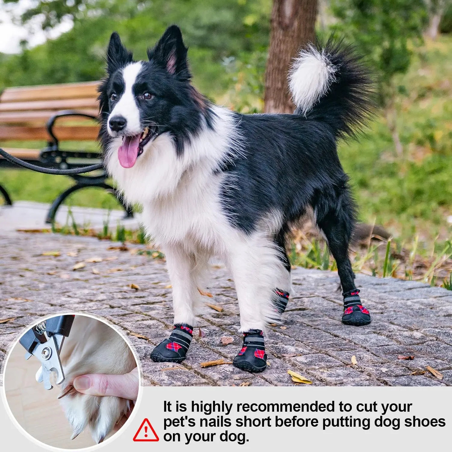 BEAUTYZOO Dog Boots Paw Protector for Medium Large Dogs, Breathable Mesh Dog Shoes for Hot Pavement, Dog Booties with Reflective Straps, Puppy Outdoor Rugged Anti-Slip Sole for Hiking Running 4PCS/Set
