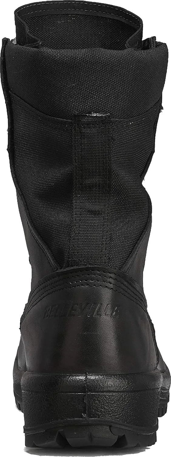Belleville 390 TROP Inch Hot Weather Combat Boots for Men - Polishable Black Leather and Abrasion-Resistant Nylon with Vibram Sierra Traction Outsole; Berry Compliant