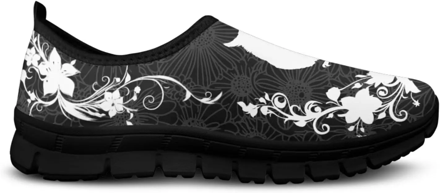 Binienty Women Casual Loafers Fashion Low-Cut Casual Flats Breathable Stretch Cloth Work Shoe