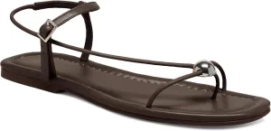 Black Flat Sandals for Women with Buckle Strappy Comfortable Silver Ball Square Open Toe Beach Thong Flip Flop Sandals Ring Toe Wedding Dress Shoes for Women.