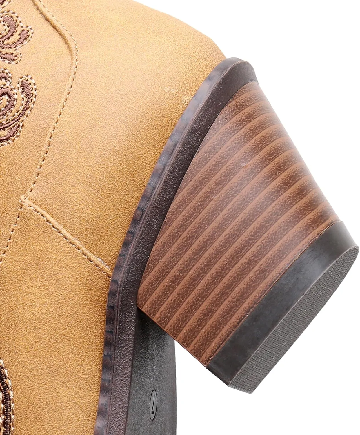 Blikcon Womens' Embroidery Western Ankle Cowgirl Boots