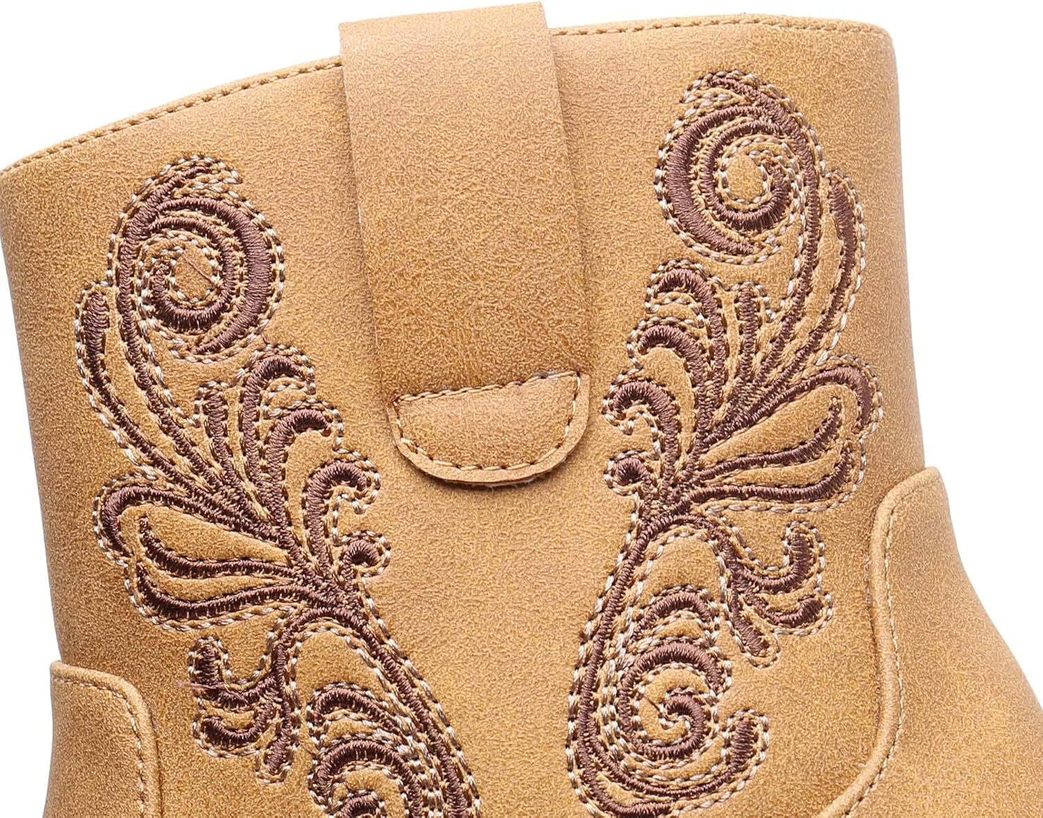 Blikcon Womens' Embroidery Western Ankle Cowgirl Boots