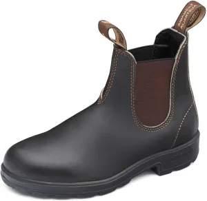 Blundstone Original 500 Series Unisex Premium Water Resistant Leather Chelsea Boots for Men and Women with Shock Absorption and Cushioned Midsole, Stout Brown, 12 US Men / 14 US Women / 11 AU