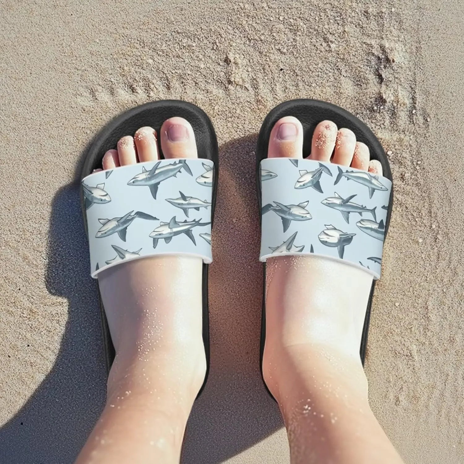 Boys Sandals with Non Slip Footbed Casual Slides Sandals Open Toes Flat