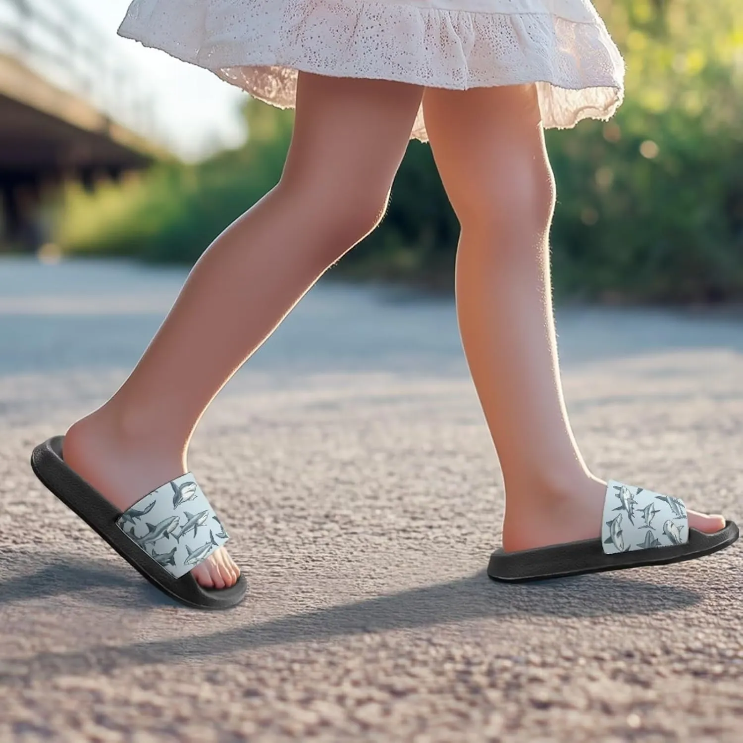Boys Sandals with Non Slip Footbed Casual Slides Sandals Open Toes Flat