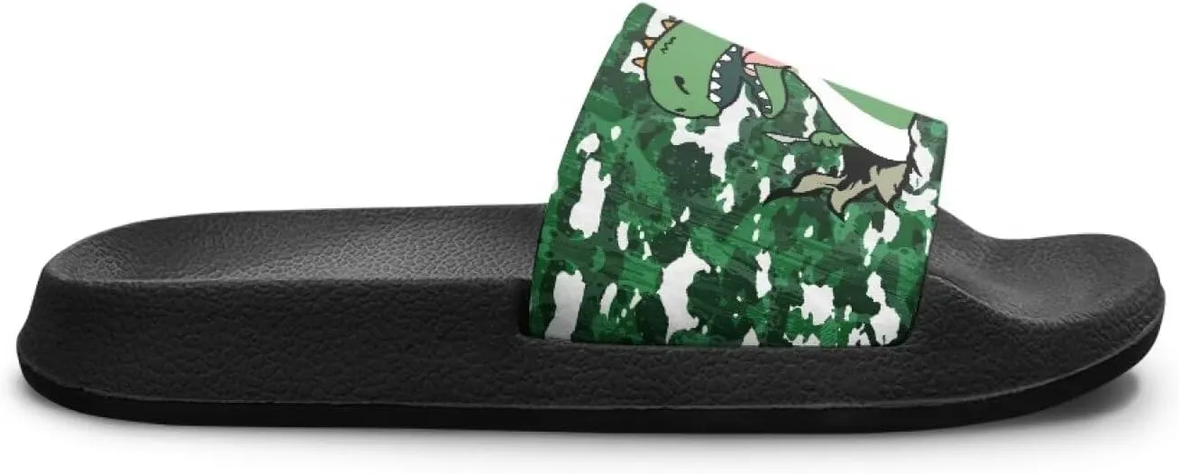Boys Slide Sandals Kids Summer Slippers Slip On for Outdoor Beach Pool Shower (Little Kid/Big Kid)