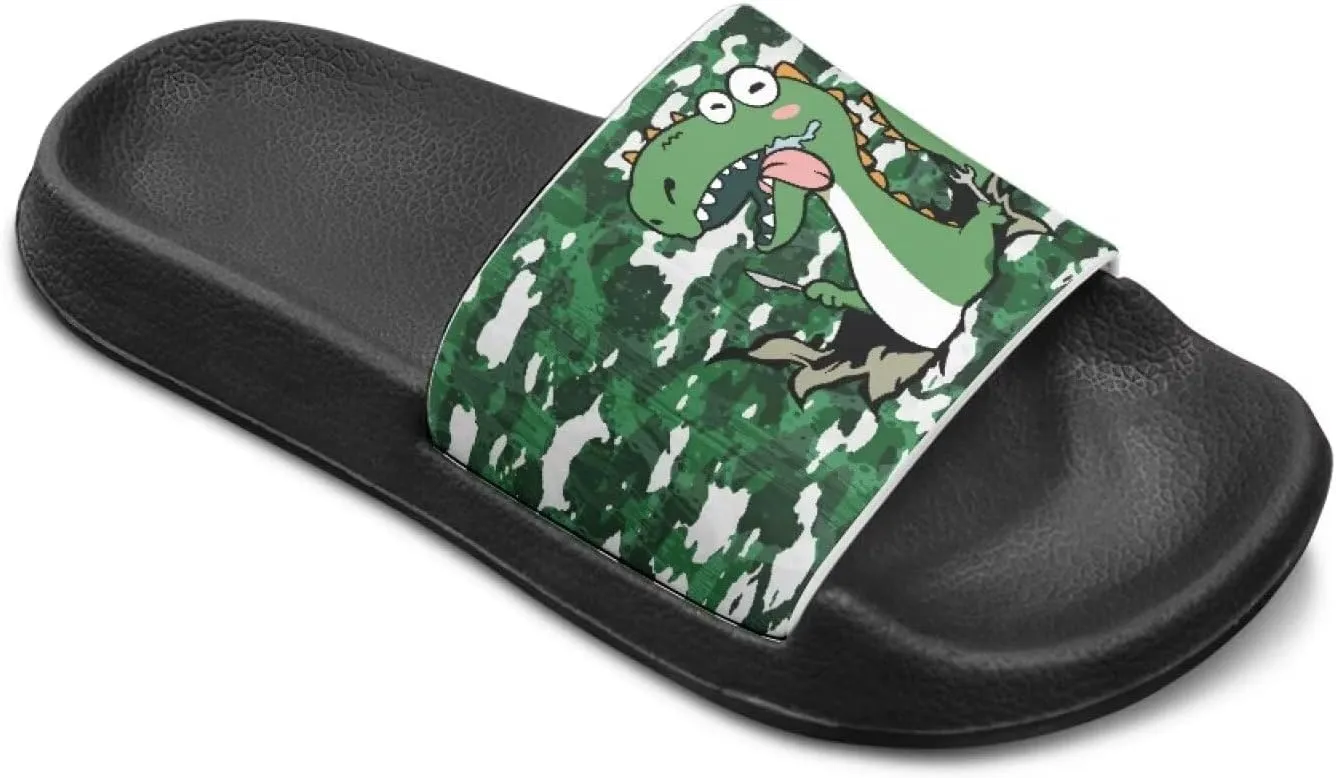 Boys Slide Sandals Kids Summer Slippers Slip On for Outdoor Beach Pool Shower (Little Kid/Big Kid)