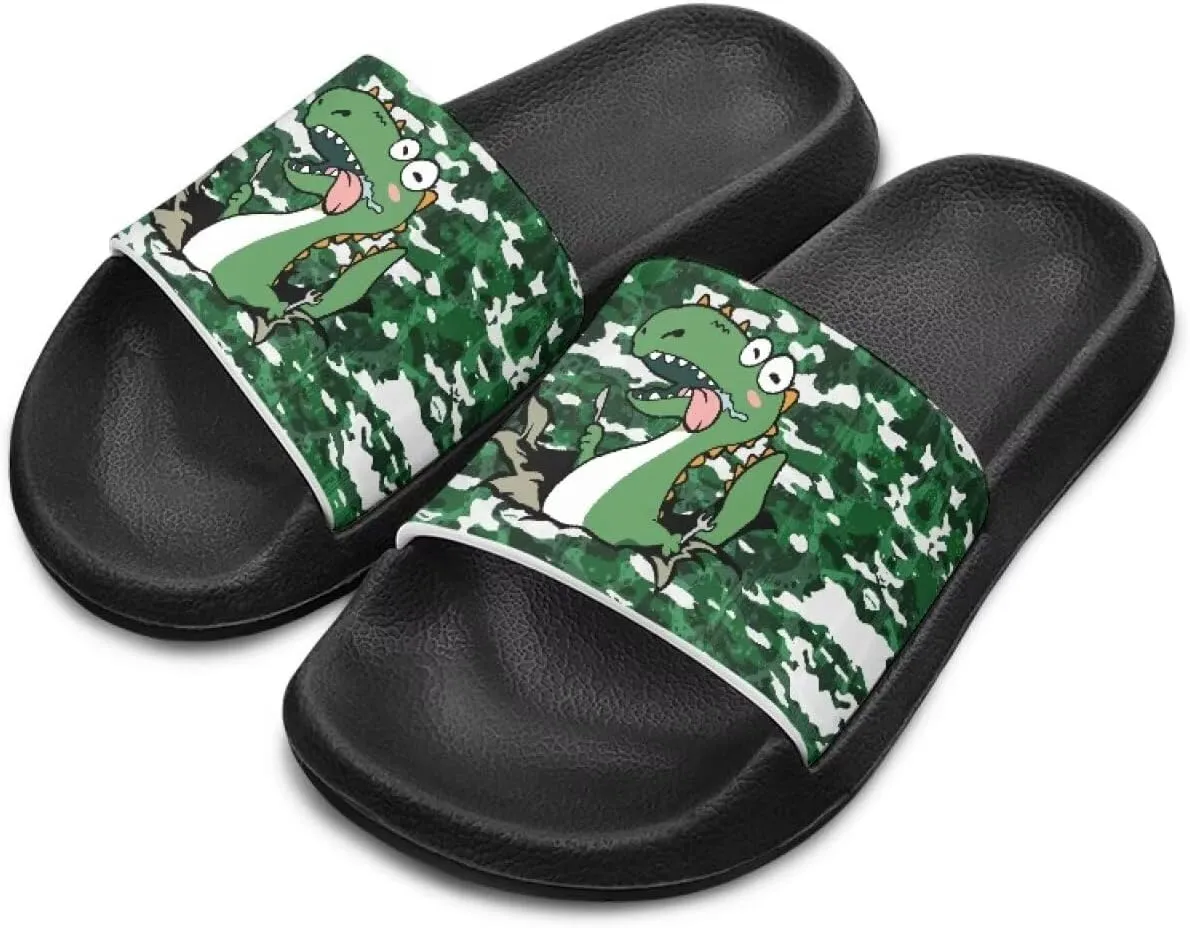 Boys Slide Sandals Kids Summer Slippers Slip On for Outdoor Beach Pool Shower (Little Kid/Big Kid)