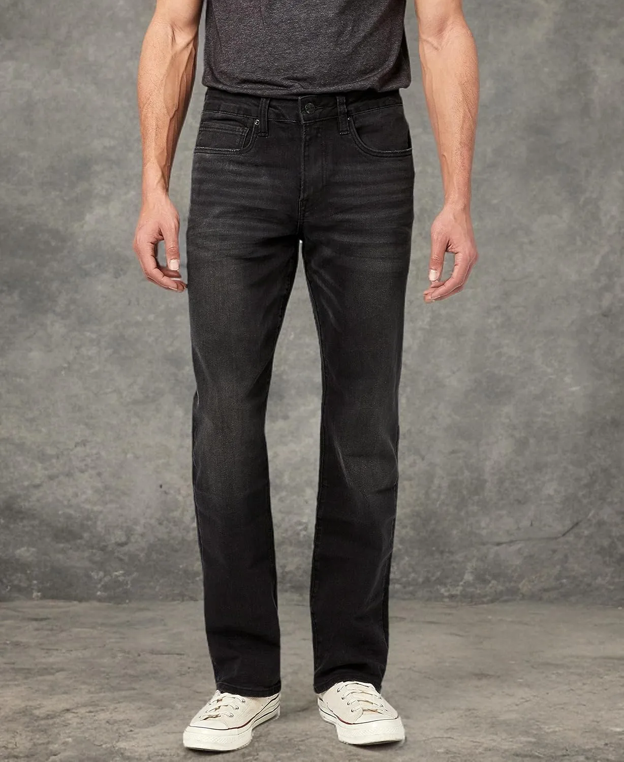 Buffalo David Bitton Men's Relaxed Straight Leg Driven Jean with Stretch Fabric