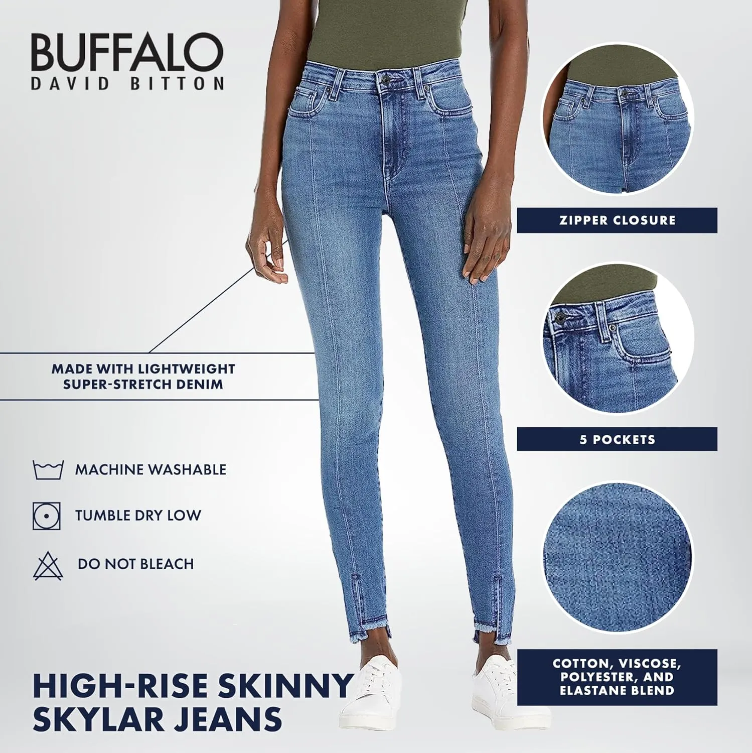 Buffalo David Bitton Women's Skylar High Rise Skinny Jean