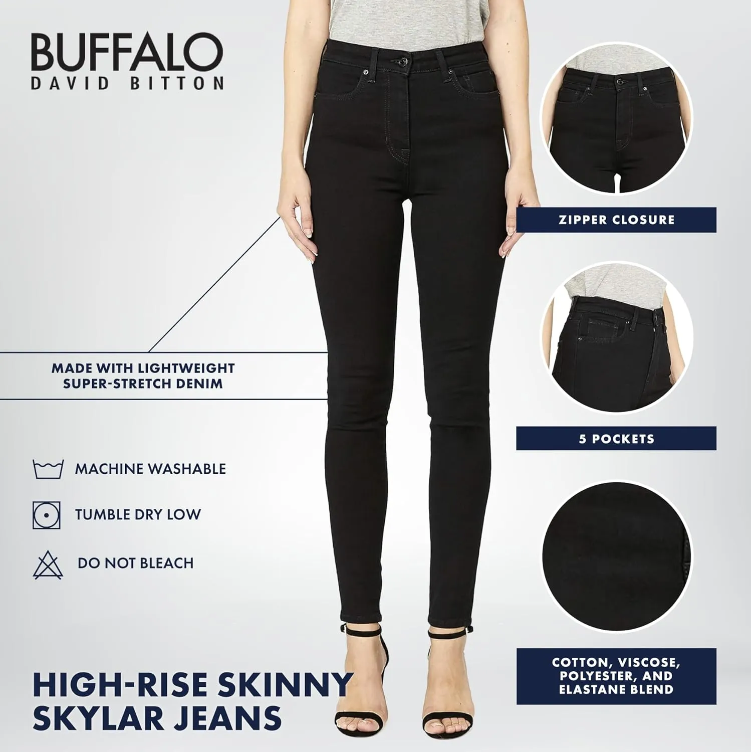 Buffalo David Bitton Women's Skylar High Rise Skinny Jean