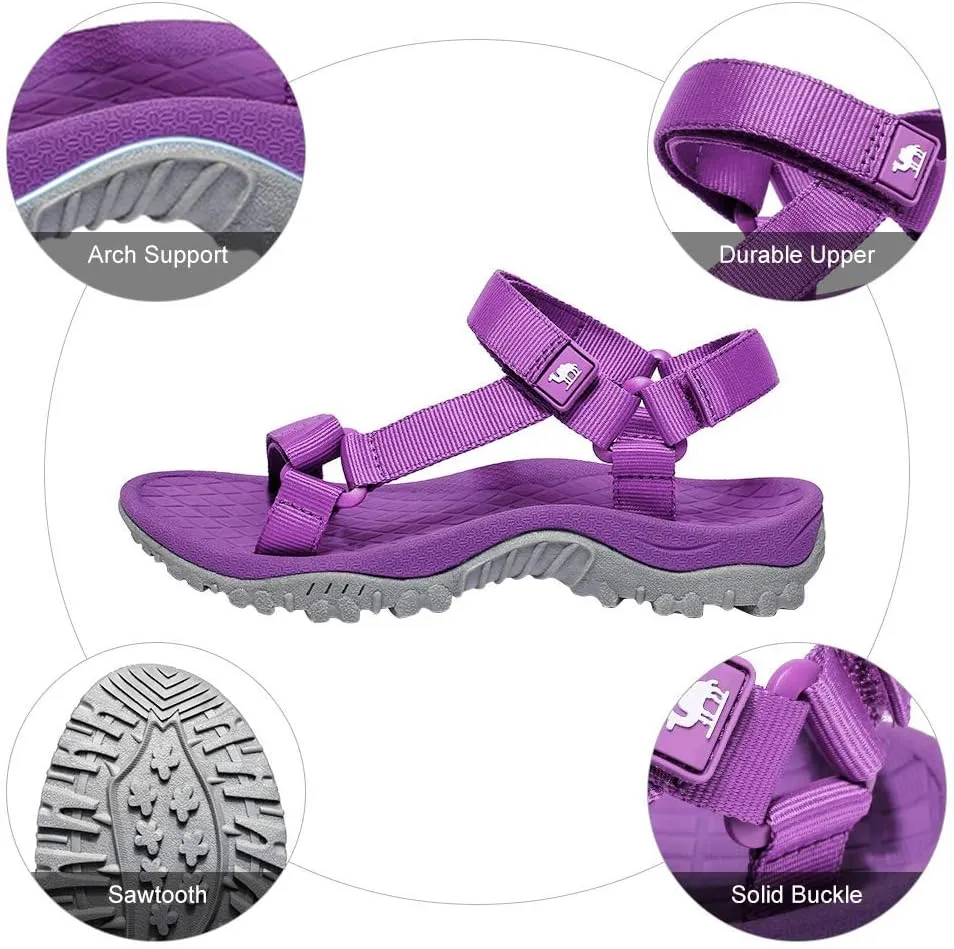 CAMEL CROWN Hiking Sport Sandals for Women Anti-skidding Water Sandals Comfortable Athletic Sandals for Outdoor Wading Beach