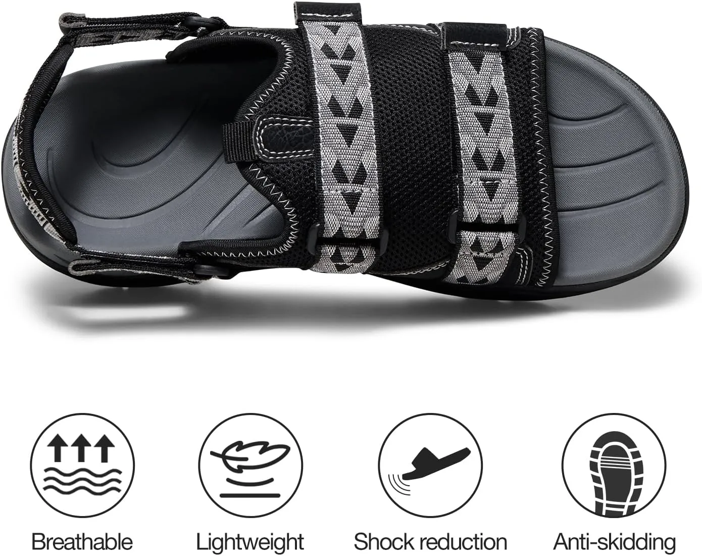 CAMEL CROWN Men's Hiking Sandals Anti-slipping Athletic Water Shoes with Arch Support Adjustable Straps Summer Sandal