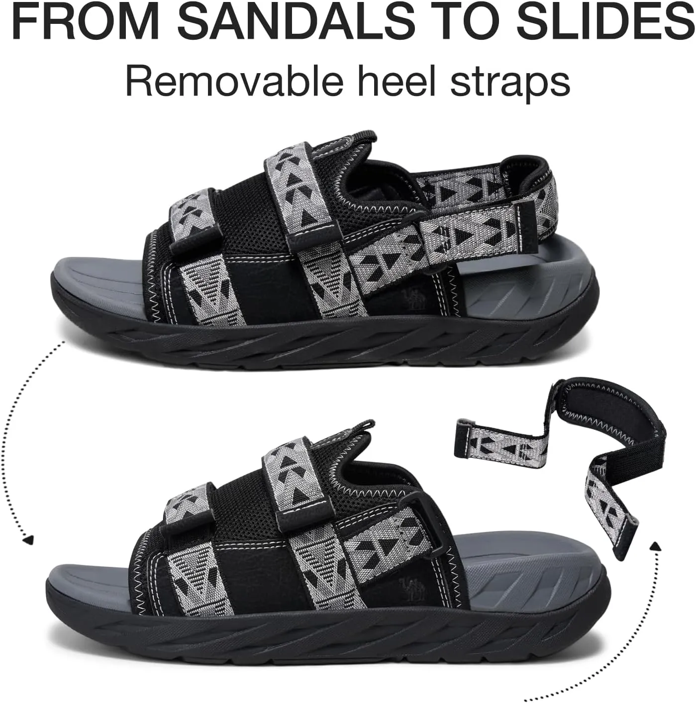 CAMEL CROWN Men's Hiking Sandals Anti-slipping Athletic Water Shoes with Arch Support Adjustable Straps Summer Sandal