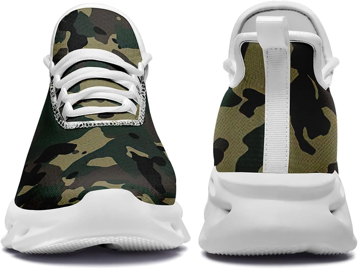 Camouflage Running Shoes for Men & Women Lightweight Breathable Sports Sneakers with Cushioned EVA Sole Trail, Jogging,Gym