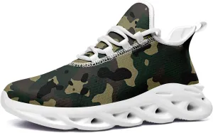 Camouflage Running Shoes for Men & Women Lightweight Breathable Sports Sneakers with Cushioned EVA Sole Trail, Jogging,Gym